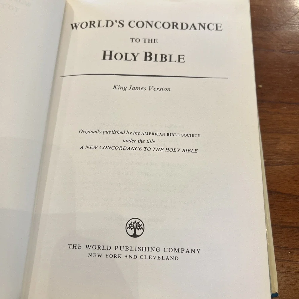 Worlds Concordance To The Holy Bible King James Version 1st Printing 1969 A3441